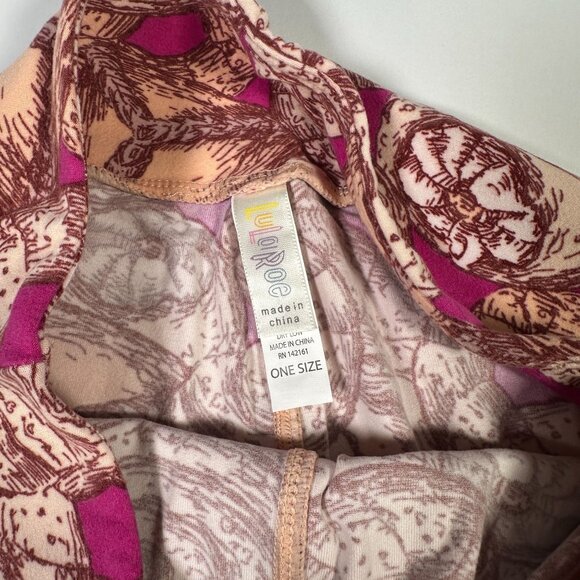 LuLaRoe Pastries Croissants Donuts Leggings Unicorn RARE HTF LLR New One Size OS - Picture 3 of 6